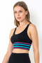 Energy Block Striped Supported Seamless Sports Bra - 3