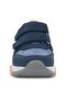 Genuine Leather Navy Blue Tan Kids Sneakers Sports Shoes - 4