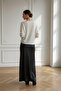 V-Neck White Knitwear Sweater - 2