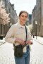 Elite Nova Shopping Crinkle Waterproof Fabric Small Crossbody Phone Bag 14*9 Cm-3 Zippered Khaki - 4