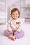 Baby Girl/Child Polka Dot Punch Teddy Bear Baby Set with Snap Shoulders 2-Piece Underwear Transitional 3-6-9-12Months - 2