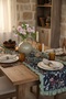 Runner Floral Ruffled Vintage Duck Linen 40X130Cm