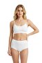 6-Piece Women's High-Waisted Cotton Bato Panties - Ribbed Texture & Comfortable Model - 3