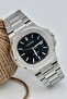Steel Men's Wristwatch, Waterproof, Calendar, Silver Color Cord, Black Men's Wristwatch - 2