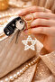 10 Pearl Star Keychains – Wedding Promise Engagement Henna Mevlid Circumcision Ramadan Bulk Gift Without Box - 2