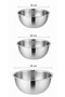 304 Stainless Steel 3-Piece Whisk & Mixing Bowl Set – 18/10, Deep, Without Lid - 5
