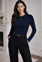 Long Sleeve Stretch Fabric Cotton Women's Bodysuit - 5