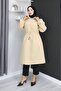 Hidden Placket Trench Coat Beige 4430