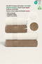 4-Piece Bath Towel Set 100% Cotton Certified Body - Head |   Dowry Box 50X90 - 70X140 Cream Brown - 2
