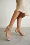 Beige Women's Heeled Sandals Tr12My03C - 3