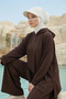 غطاء رأس للحجاب مع حاجب قابل للإزالة، كريمي، B-82