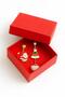 Christmas Figures Enamel Asymmetrical Dangle Earrings