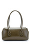 Baguette-Shaped Special Lock Pendant Detail Hilly Women's Shoulder Bag Khaki - 4