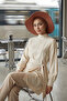 Combed Cotton Bonnet Turban with Detachable Bow on the Back, S-4, Dark Brown