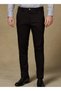 Prime Chino Poplin Stretch Cotton Blend Modern Fit Black Men's Straight Trousers - 4