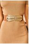 Gold Buckle Elastic Belt Women's Belt Dress Belt Shirt Belt Coat Belt
