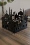 Ramadan Mosque Motif Square Metal Candle Holder - Ramadan Table Decoration
