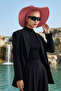 Bonnet Turban with Detachable Bow on the Back, Dark Pink, S-4A
