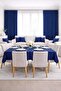 Velvet Textured Parliament Blue Color Tablecloth - 4