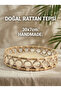 100% Handmade Natural Rattan Tray, Handmade Rattan Presentation and Serving Tray (30 X 7cm) Bh24541