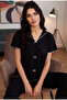 Black Bow Knitted Pajama Set7871