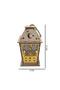 YU WELL 1 Piece Wooden Ramadan Lantern with Warm White Light, Ramadan Decoration Lamp 2 Minar 16X9CM - 3