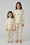 Magnifi Ove Written Tulip Printed Girls Pajama Set - 5