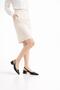 Pointed Toe Buckle Detailed Women's Short Heeled Shoes - 3