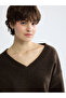 Esvab • Modern & Distinctive V Plunge Loose Fit Women's Knitwear Sweater - 4