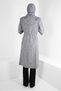 REMOVABLE HOODED STRIPED TRENCH COAT 10767 - 3
