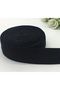 1.5 cm Black Color Woven Elastic-Waist Leg Skirt Flat Elastic - Elastic Band / 10m
