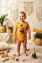 100% Cotton 3-Piece Organic Printed Snap Fastener Baby Bodysuit - 6