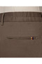 Prime Chino Poplin Stretch Cotton Blend Modern Fit Dark Beige Men's Straight Trousers - 6