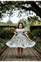 Patterned lace-hemmed children's dress