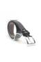 Black Classic Metal Buckle Patent Leather Boy's Belt