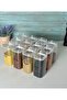 حاوية تخزين مجموعة جرة توابل أكريليك سعة 300 مل مكونة من 12 قطعة (ملصق شفاف) - 3