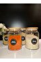 6-Piece Labeled Bamboo Vacuum Glass with Lid 800 Ml Jar Set Pulses Spice Storage Jar Set - 3