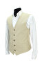 Men's Vest V-Neck Beige 50615 - 3