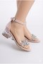 Pink Transparent Stone Girl's Evening Dress Shoes - 3