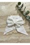Handmade Scallop Ecru Patterned Automatic Bowknot Buckle, Scallop Buckle, Henna Wedding Invitation Prom Buckle - 4