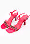 Perla Women's Stone-Fronted Heeled Shoes A002-K1299 - 4