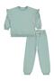 Girl's Tracksuit Set 10-13 Years Green - 7