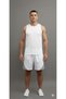 File Basketball Training Bermuda Sports Shorts White Triangle Detail Gray