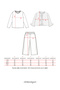 3-Piece Baby Girl Top and Bottom Set with Bow Detail Cardigan and Trousers Powder - 6