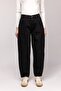 Women's High Waist Relaxed Fit Mom Jean Pants - Pleated