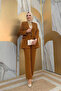 Pearl Detailed Jacket and Trousers Suit 8406 Tan - 5
