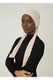 Ribbed Tie Beige Ready-To-Wear Turban Hijab Bonnet Suitable for Medical Use - 7