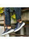 699 Navy Blue 100% Genuine Leather Ultra Comfortable Casual Men's Shoes - 3