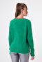Women's Green Execution Pattern Mini Knitwear Cardigan - 5