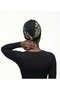 Authentic Embroidered Motif Lined Ready-To-Wear Turban Hijab Cap Suitable for Medical Use - 6